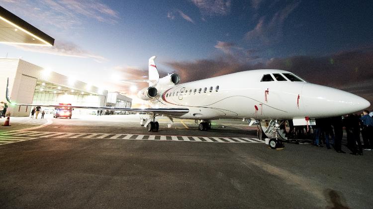 Detalhes do jato executivo Dassault Falcon 900, do grupo Amaggi Detalhes do jato executivo Dassault Falcon 900, do grupo Amaggi