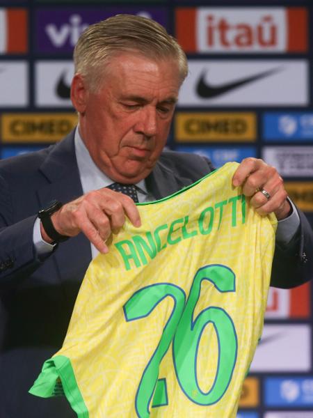 Italiano Carlo Ancelotti irá estrear à frente da seleção brasileira nesta Data Fifa Italiano Carlo Ancelotti irá estrear à frente da seleção brasileira nesta Data Fifa