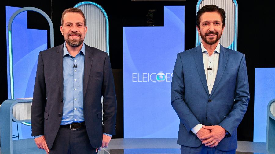 Boulos e Nunes no debate da TV Globo Boulos e Nunes no debate da TV Globo