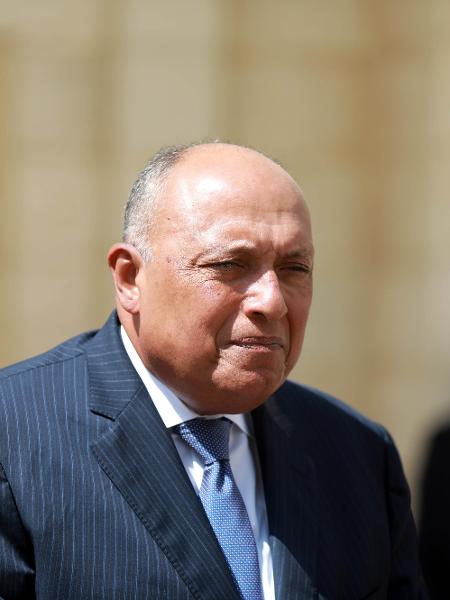 Sameh Shoukry, ministro das Relações Exteriores egípcio Sameh Shoukry, ministro das Relações Exteriores egípcio